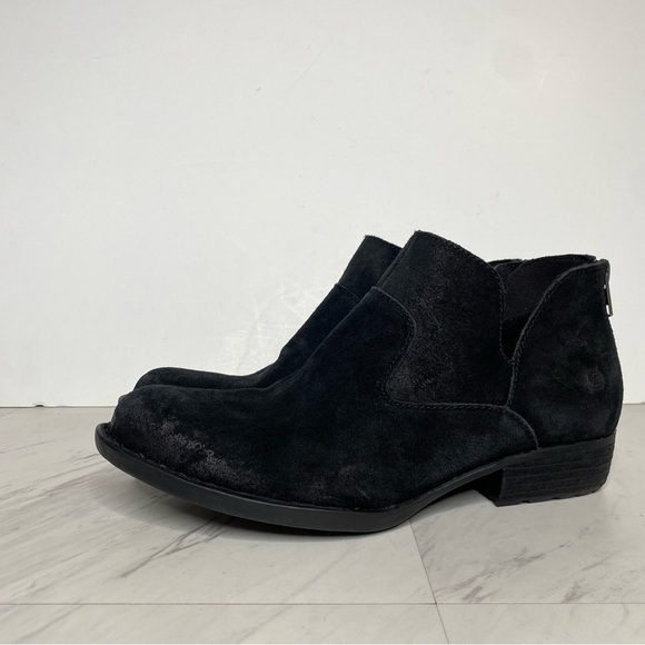 Born Beth Black Distressed Suede Bootie 9 1/2 M - Picture 15 of 15